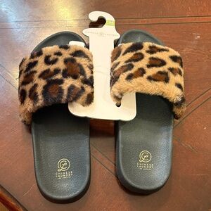Chinese Laundry Furry Leopard Women's Slippers